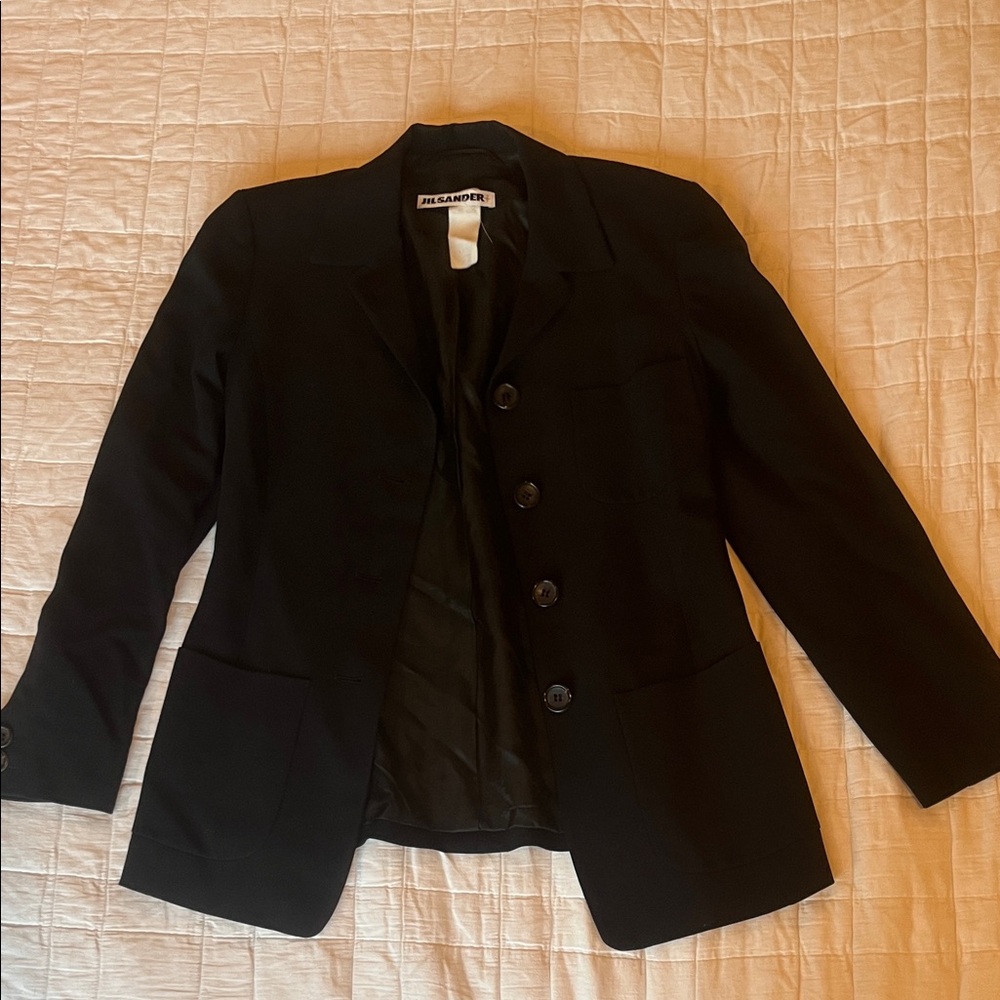 Jil Sander Black Single-Breasted Women's Blazer
